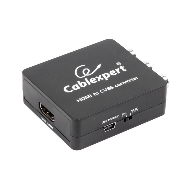 

Переходник (преобразователь) HDMI - 3RCA (папа - мама) с питанием от USB порта Cablexpert