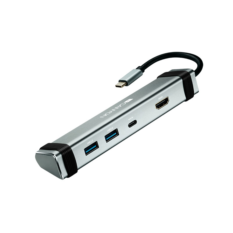 

Переходник Type-C - HDMI 4K, 2 х USB 3.0, Type-C PD 60W Canyon DS-3