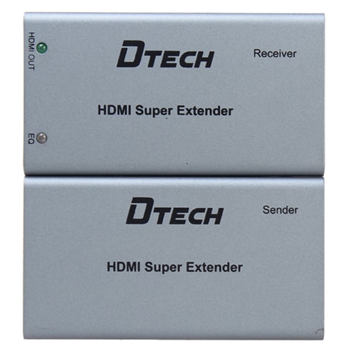 

Удлинитель HDMI (HDMI Extender+ Splitter (разветвитель) на 2 порта) до 60 метров по витой паре Dtech DT-7009A с питанием