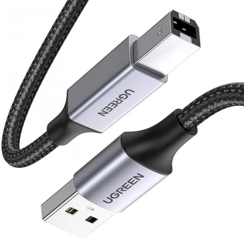 

Кабель USB - USB B 3 м плетеный Ugreen US369 черный