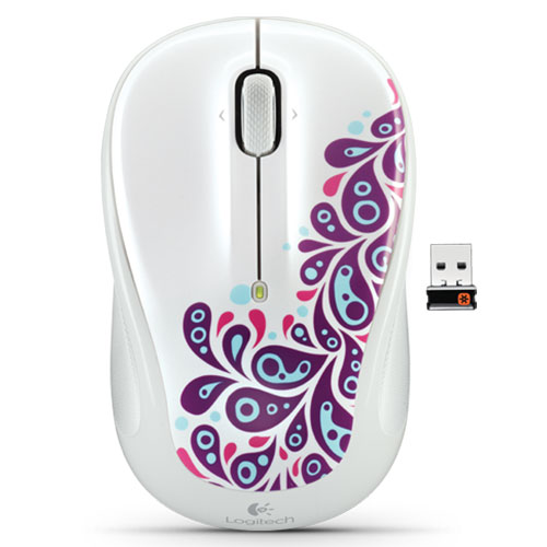 

Мышь беспроводная Logitech M325 White Paisley