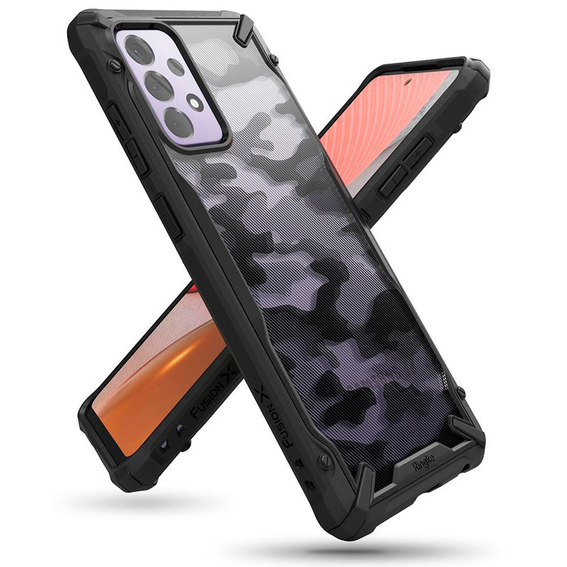 

Чехол для Samsung Galaxy A72 гибридный Ringke Fusion X Design Camo черный