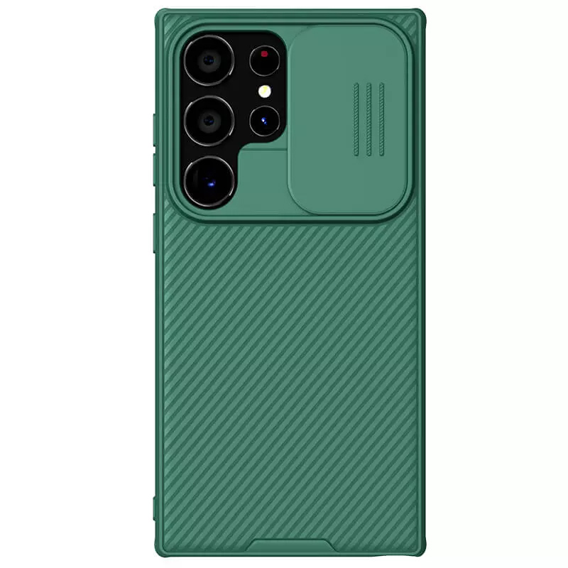 Чехол для Samsung Galaxy S24 Ultra гибридный Nillkin CamShield Pro зеленый