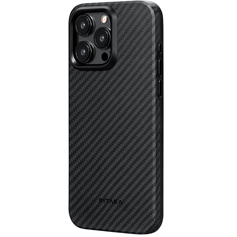 Чехол для iPhone 15 Pro гибридный Pitaka MagEZ 4 1500D черно-серый