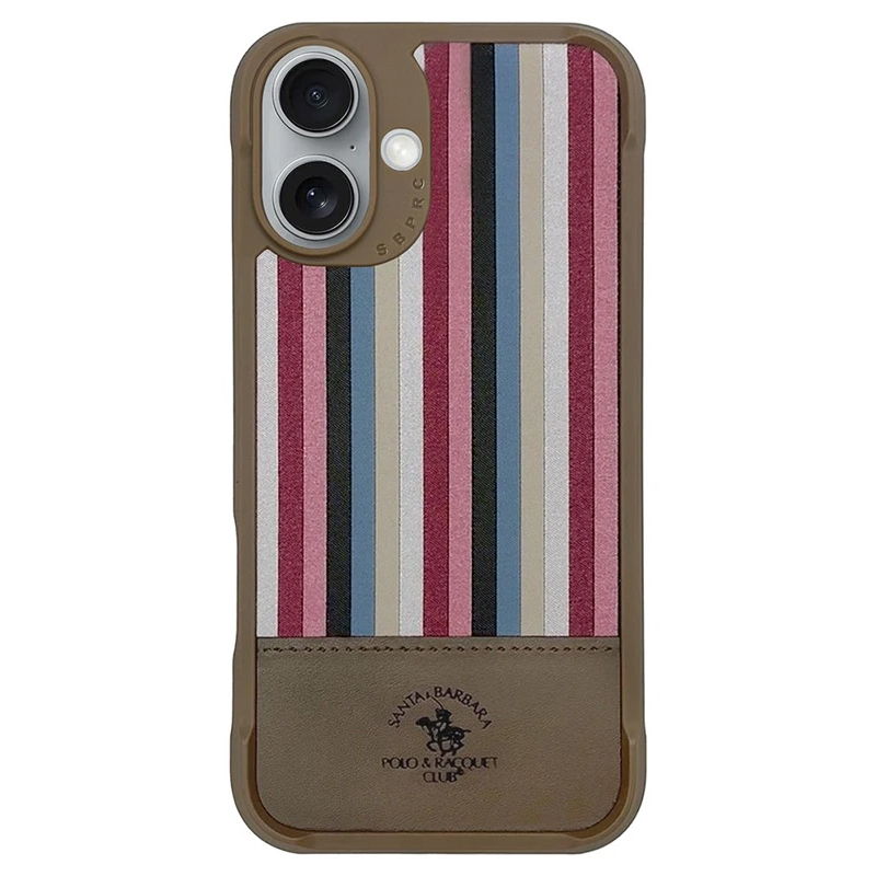 Чехол для iPhone 16 гибридный Santa Barbara Polo & Racquet Club Isaac шампань