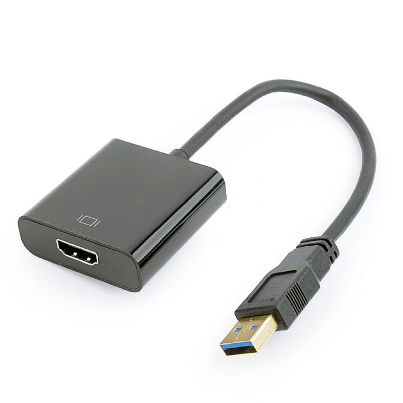 

Переходник (преобразователь) USB 3.0 - HDMI (папа - мама) длина 15 см Cablexpert черный