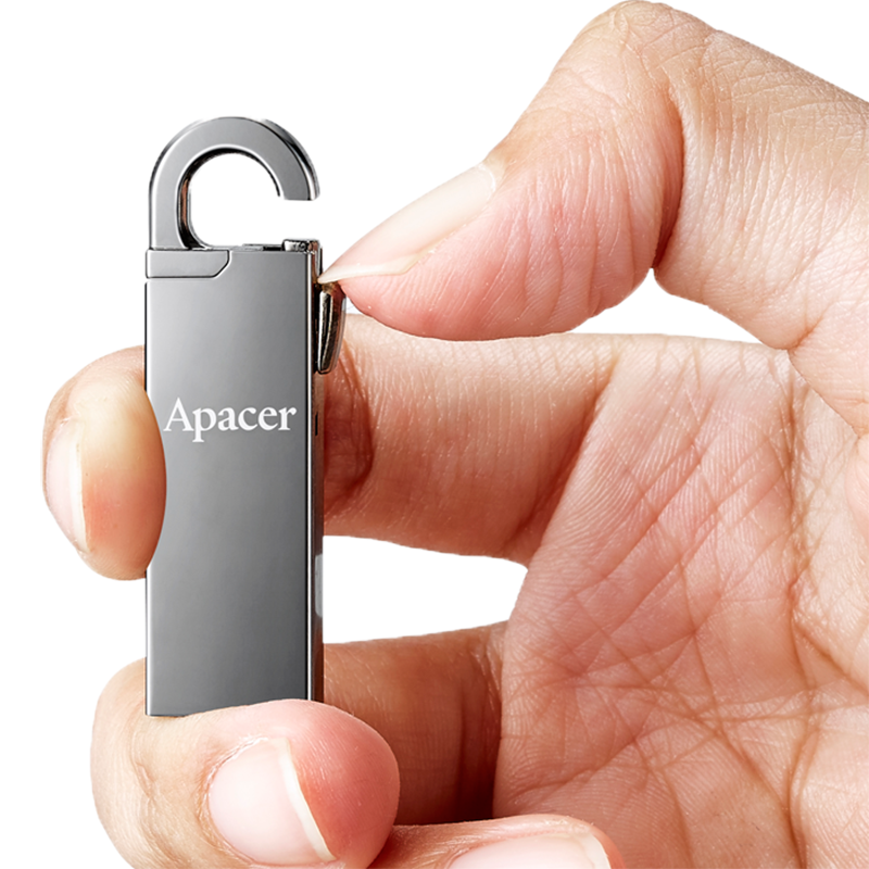 

Флешка Apacer AH15A 128GB USB 3.1 Gen 1 металл темно-серая