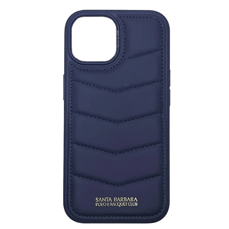 Чехол для iPhone 15 кожаный Santa Barbara Polo & Racquet Club Clyde синий