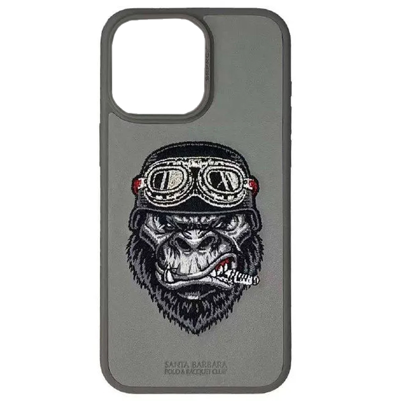 Чехол для iPhone 15 гибридный Santa Barbara Polo & Racquet Club Patti серый