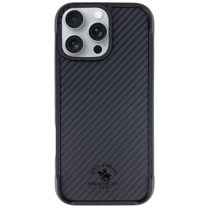 Чехол для iPhone 16 Pro Max гибридный Santa Barbara Polo & Racquet Club Elvis черный