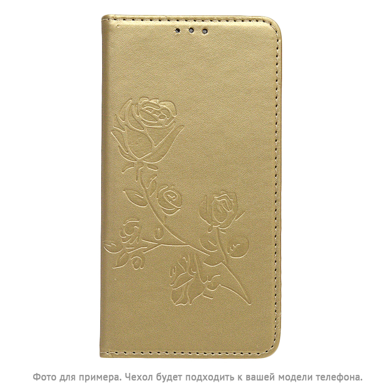 

Чехол для Xiaomi Redmi 4X кожаный - книжка GreenGo Smart Stamp Rose золотистый