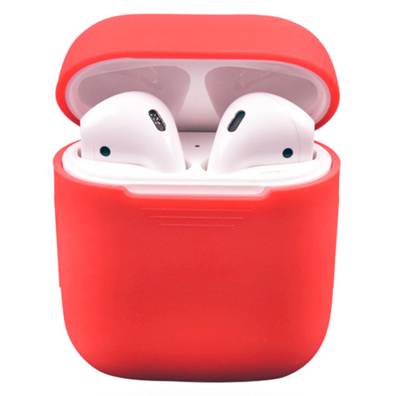 

Чехол для наушников AirPods силиконовый красный