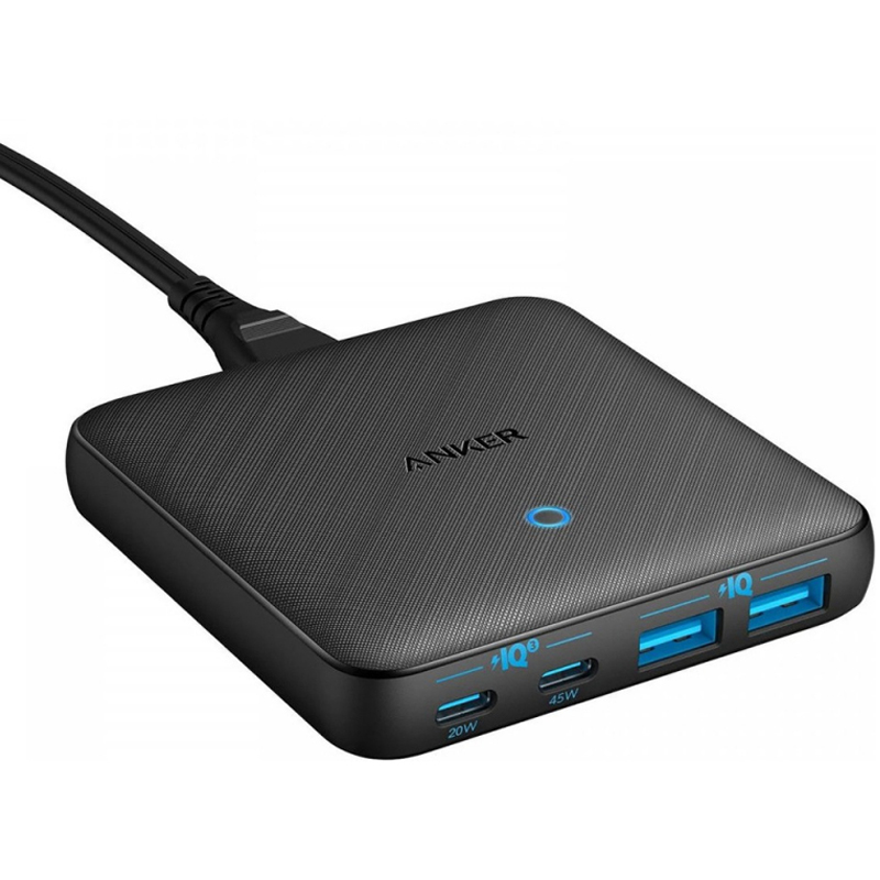 

Зарядное устройство сетевое с двумя Type-C и двумя USB входами 65W 4A Anker PowerPort Atom III (быстрая зарядка PD) черное