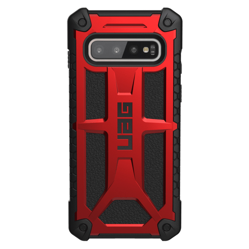 

Чехол для Samsung Galaxy S10 G973 гибридный для экстремальной защиты Urban Armor Gear UAG Monarch черно-красный