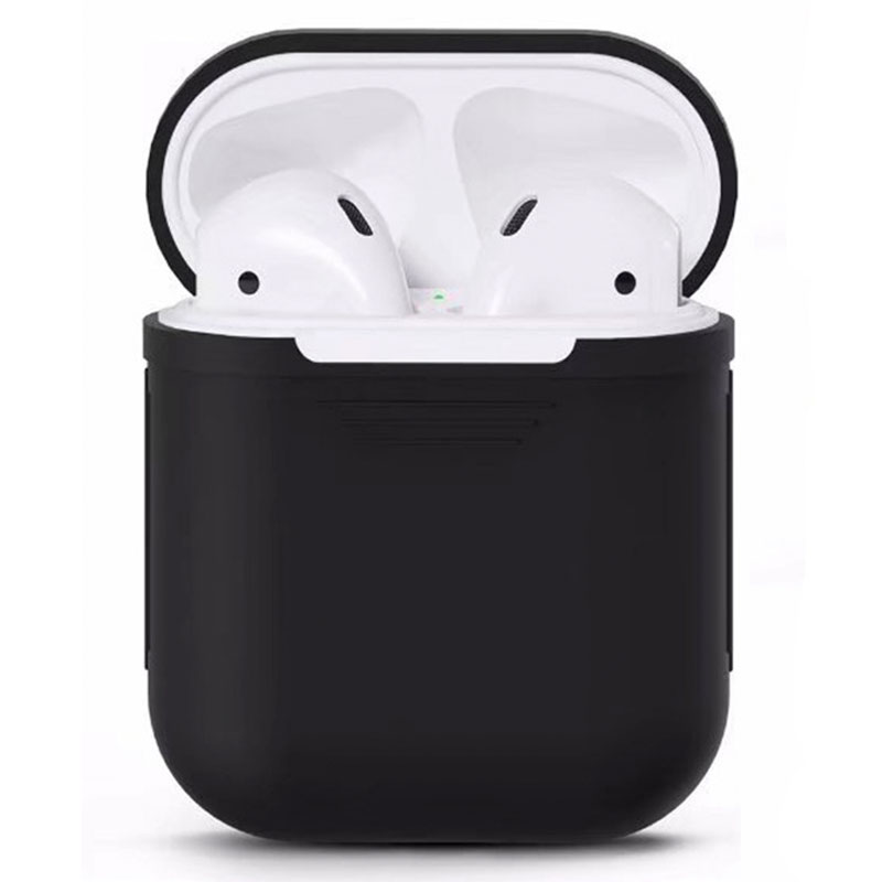 

Чехол для наушников AirPods силиконовый черный