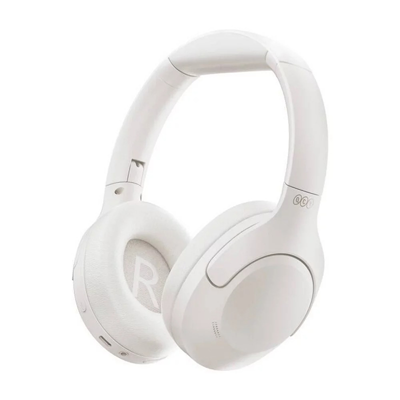 Наушники беспроводные Bluetooth QCY H3 Lite накладные с микрофоном и активным шумоподавлением белые