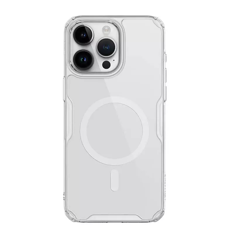 Чехол для iPhone 15 Pro Max гибридный Nillkin Nature TPU Pro Magsafe прозрачный