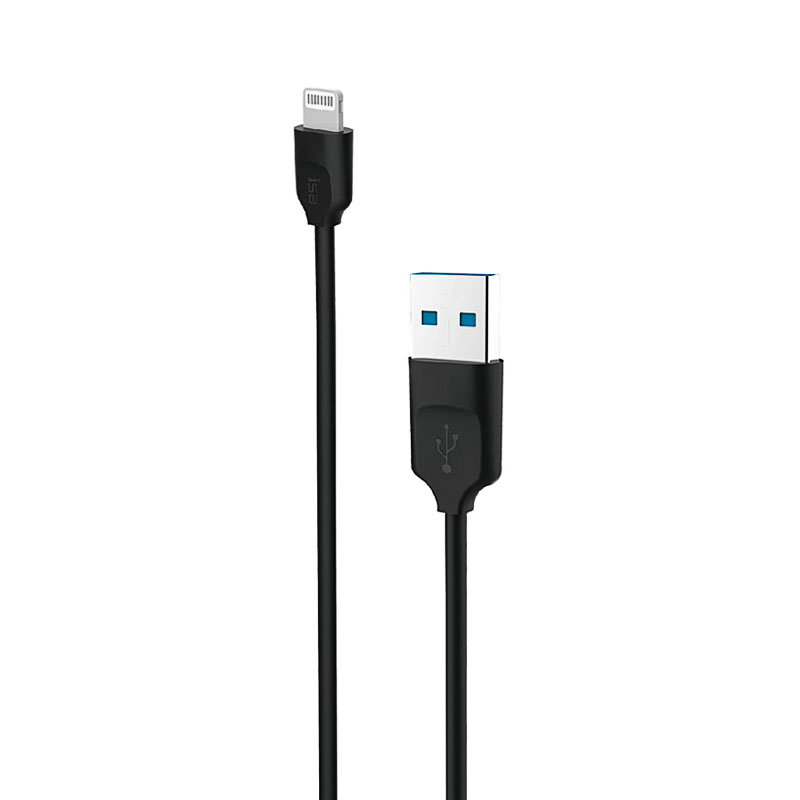 

Кабель USB - Lightning для зарядки iPhone 1 м 3A ISA черный