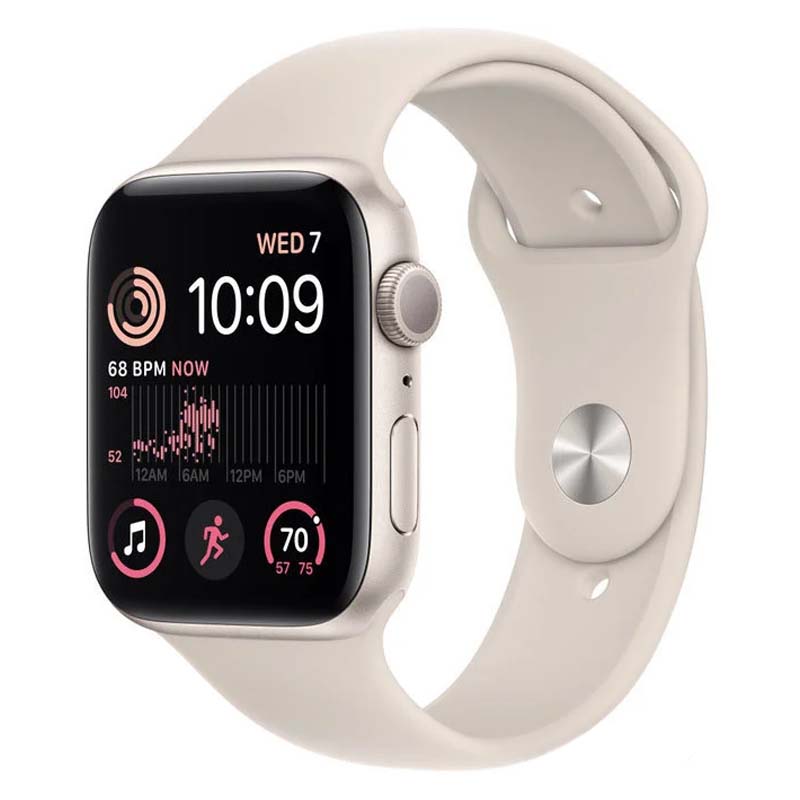 Умные часы Apple Watch SE 2 44 мм с силиконовым ремешком M/L сияющая звезда