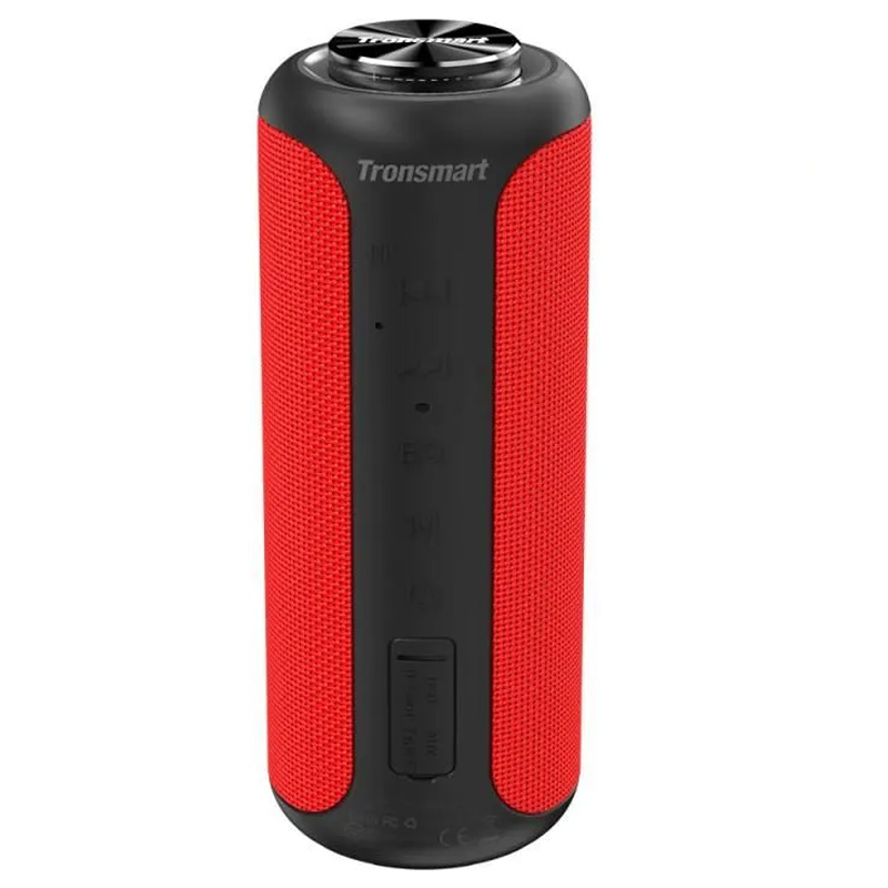 Портативная колонка Tronsmart T6 Plus Upgraded Edition с защитой от воды, USB и поддержкой MicroSD карт красная