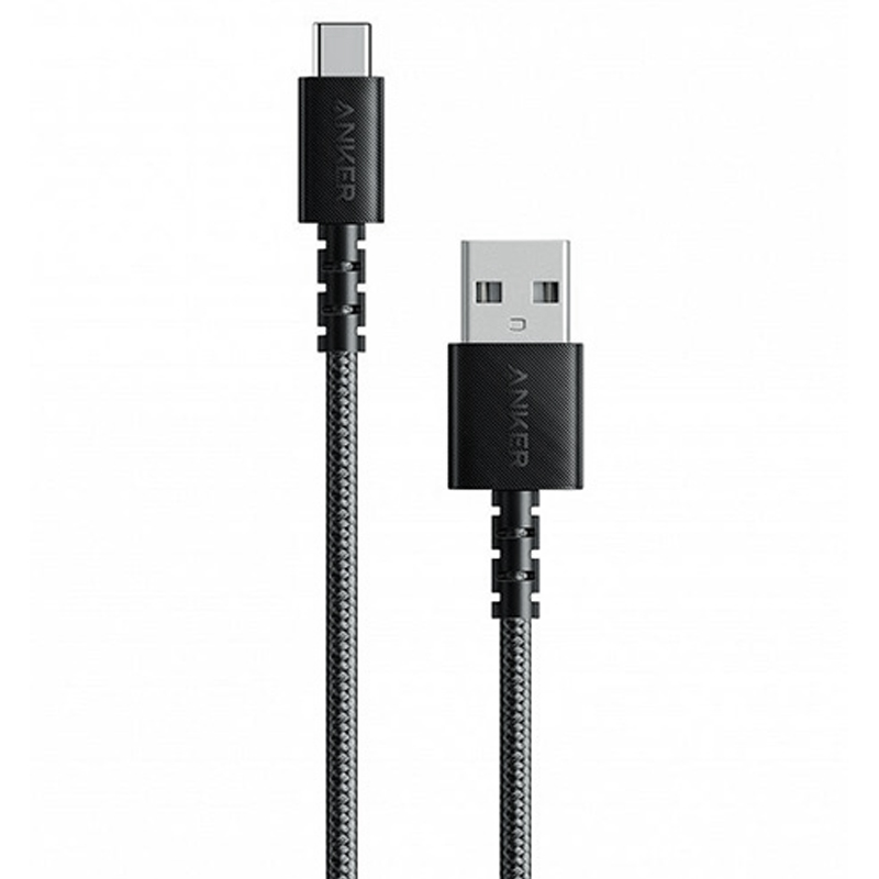 

Кабель Type-C - USB длина 0.9 м 18W плетеный Anker Powerline Select+ (быстрая зарядка) черный