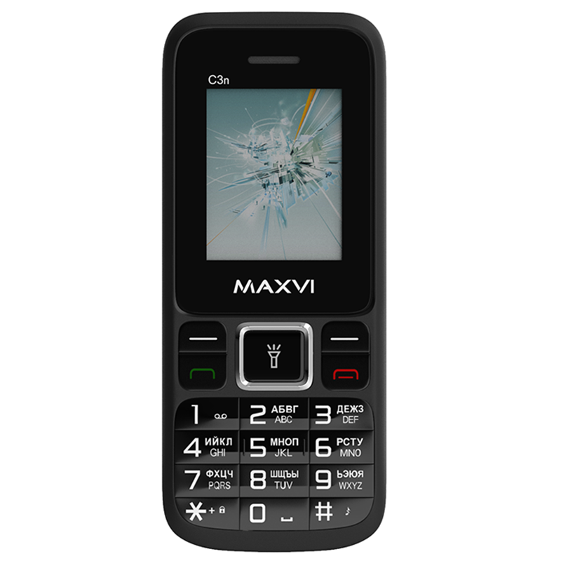Мобильный телефон Maxvi C3n черный