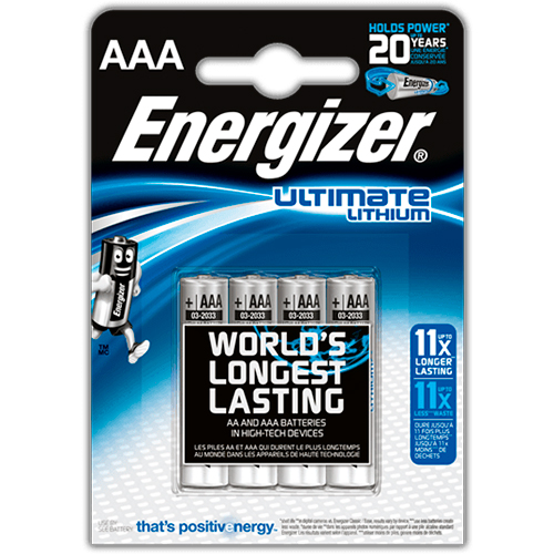 

Батарейка FR03 Lithium (пальчиковая маленькая AAA) Energizer Ultimate упаковка 4 шт.