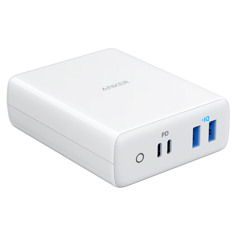 

Зарядное устройство сетевое с двумя Type-C и двумя USB входами 100W Anker PowerPort PD 4 (быстрая зарядка PD) белое