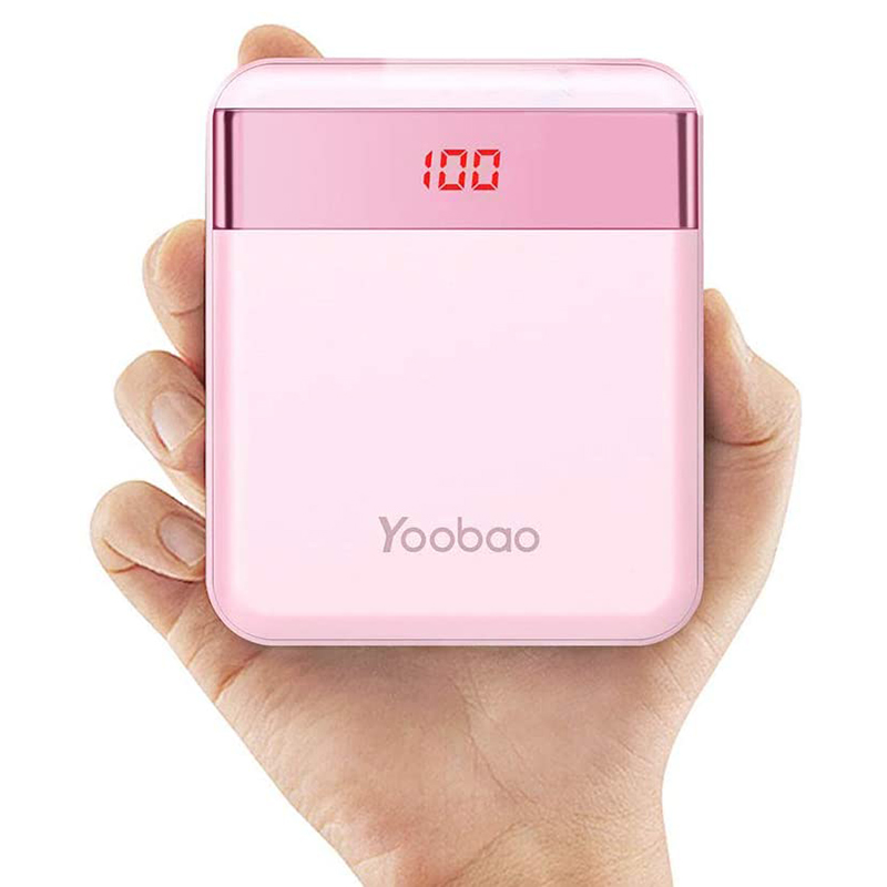 

Внешний аккумулятор Yoobao M4 Pro с дисплеем 10000мАч (2хUSB, ток 2А) розовый