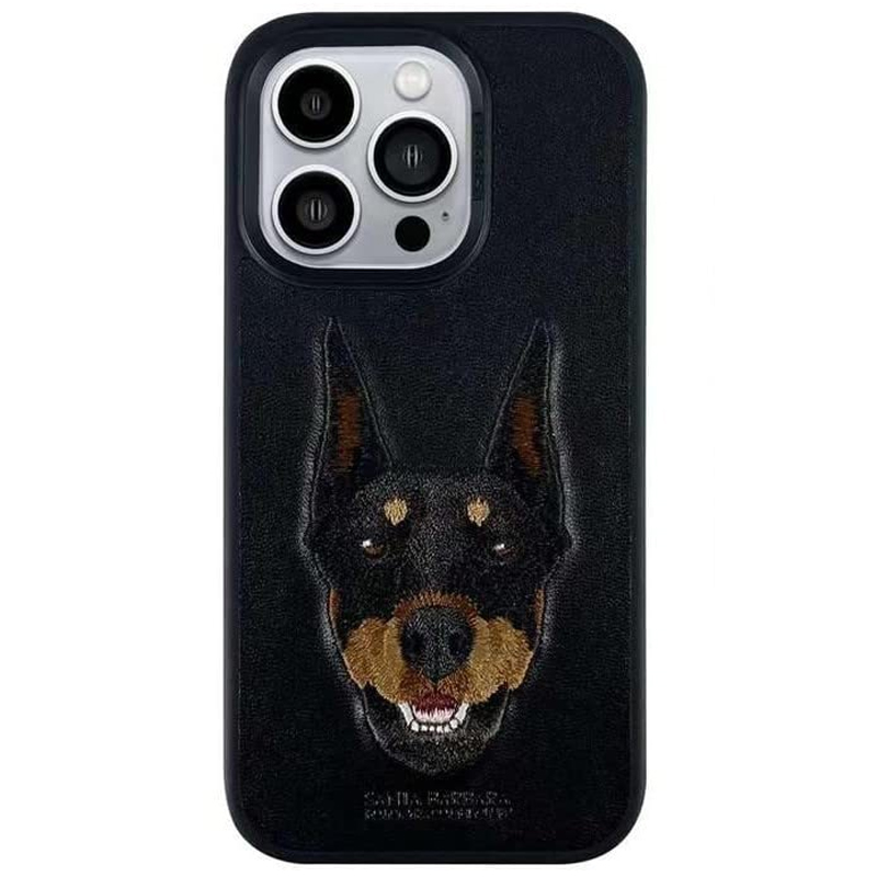 Чехол для iPhone 15 Pro кожаный Santa Barbara Polo & Racquet Club Curtis черный