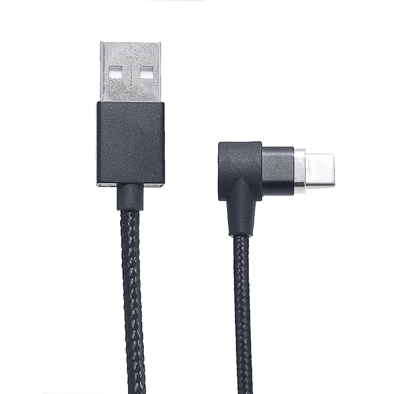 

Кабель USB - MicroUSB, Lightning, Type-C со сменными угловыми штекерами магнитный Nova-16 черный