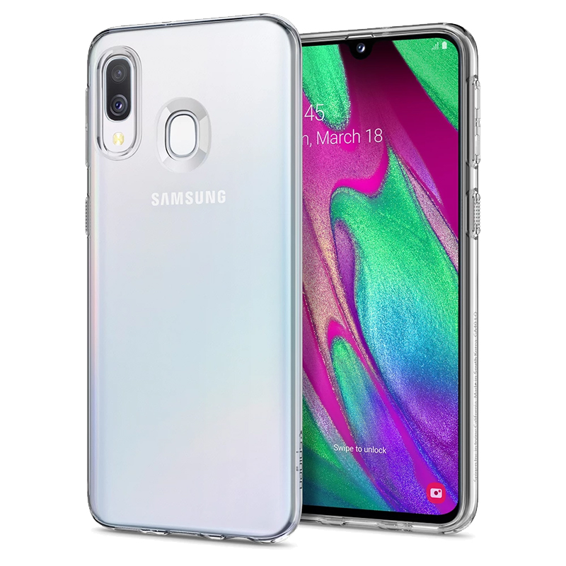 

Чехол для Samsung Galaxy A40 гелевый ультратонкий Spigen SGP Liquid Crystal прозрачный