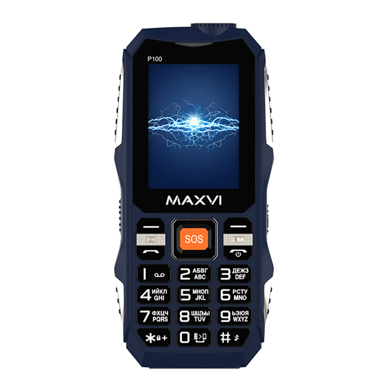 Мобильный телефон Maxvi P100 с аккумулятором на 5500 мАч синий