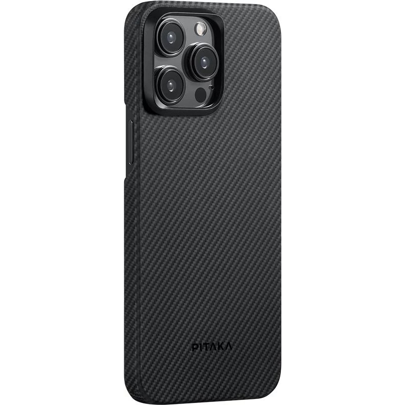 Чехол для iPhone 15 Pro гибридный Pitaka MagEZ 4 600D черно-серый