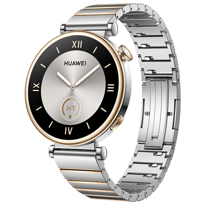 Умные часы Huawei Watch GT 4 41 мм с металлическим браслетом серебристо-золотистые