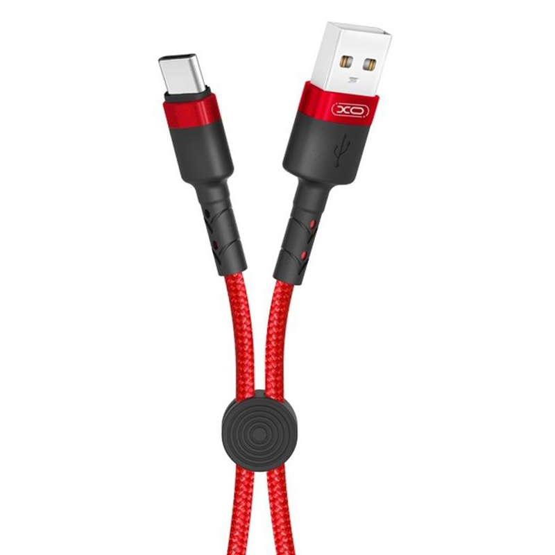 

Кабель Type-C - USB 2.0 для зарядки 0,25 м 2.1А XO NB117 красный