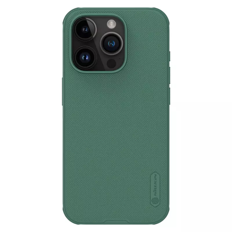 Чехол для iPhone 15 Pro Max гибридный Nillkin Super Frosted Shield Pro MagSafe зеленый