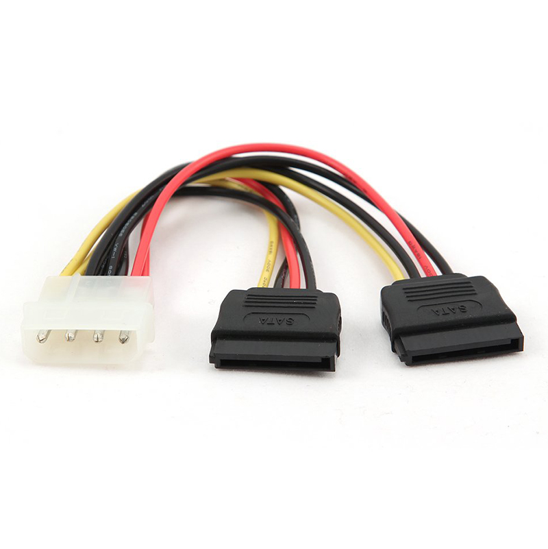 

Кабель Molex 4 pin - 2 х SATA 15 pin для подключения жестких дисков длина 15 см Cablexpert CC-SATA-PSY