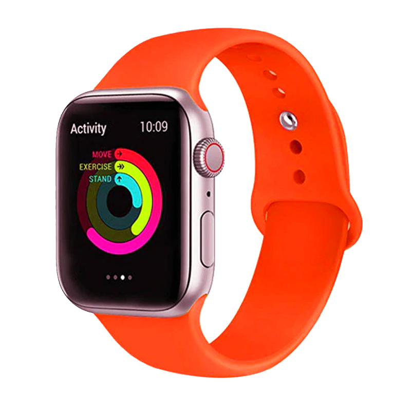 

Ремешок-браслет для Apple Watch 42 и 44 мм силиконовый Nova Sport оранжевый