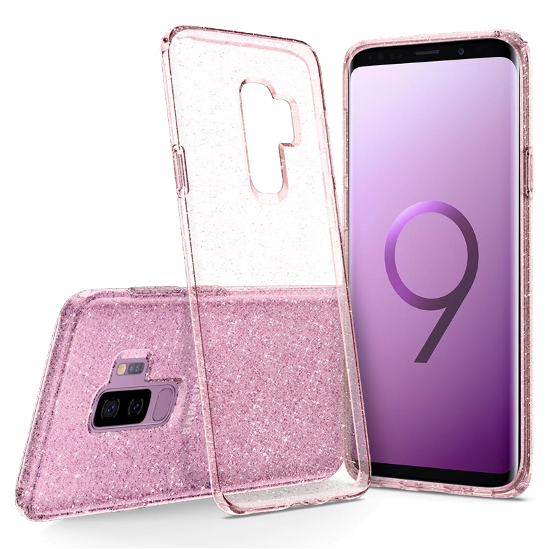 

Чехол для Samsung Galaxy S9+ гелевый с блестками Spigen SGP Liquid Crystal Glitter прозрачный розовый