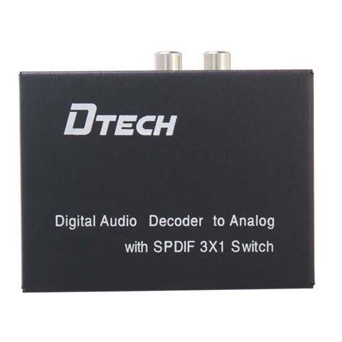 

Аудио декодер SPDIF Toslink в 2RCA + Switch 3x1 порт Dtech DT-6526