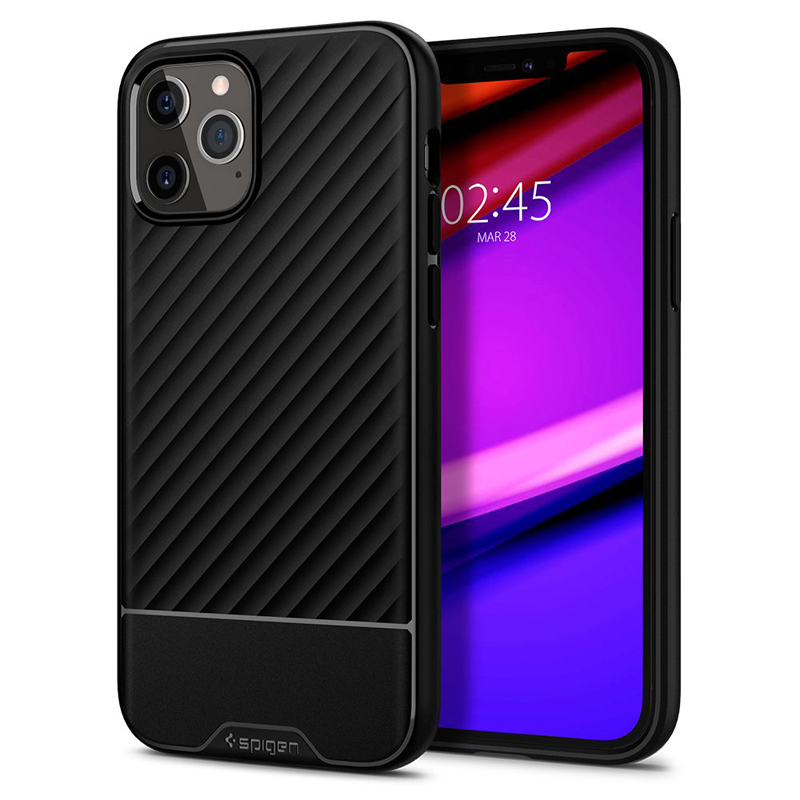 

Чехол для iPhone 12, 12 Pro гелевый Spigen Core Armor черный