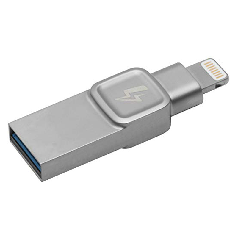 

Флешка Kingston DataTraveler Bolt Duo 64GB два разъема USB 3.1 OTG и Lightning серебристая