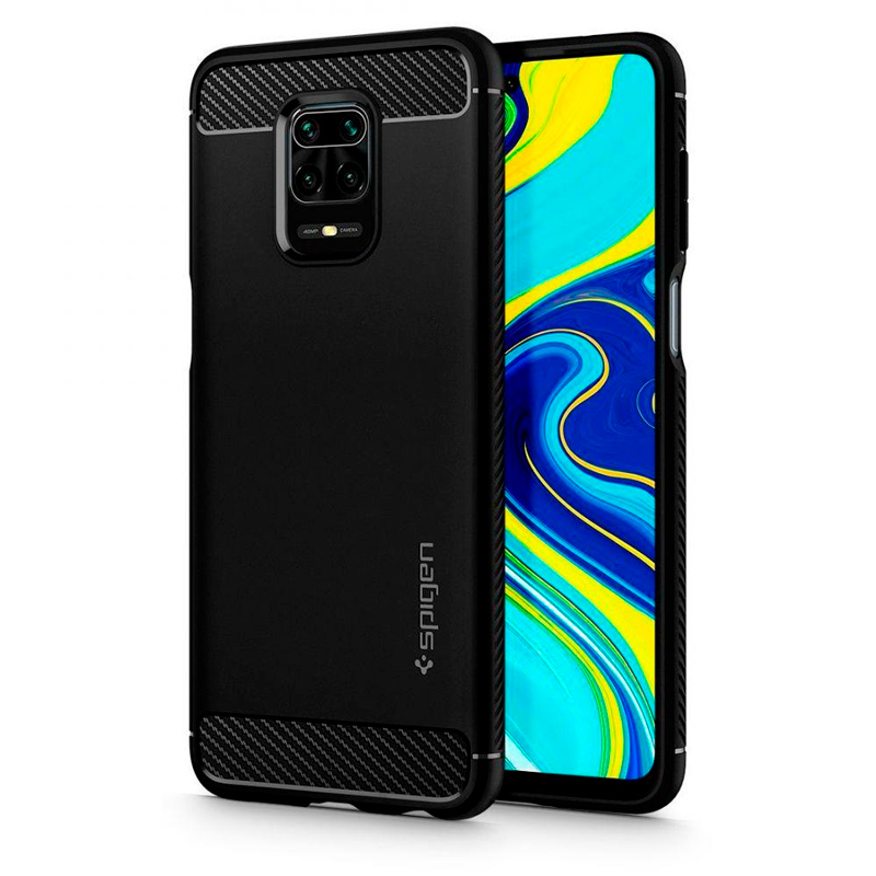 

Чехол для Xiaomi Redmi Note 9 Pro, Note 9S, Note 9 Pro Max гелевый Spigen SGP Rugged Armor черный