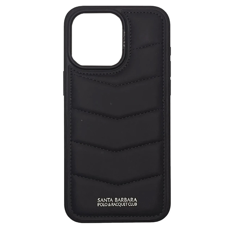 Чехол для iPhone 15 кожаный Santa Barbara Polo & Racquet Club Clyde черный