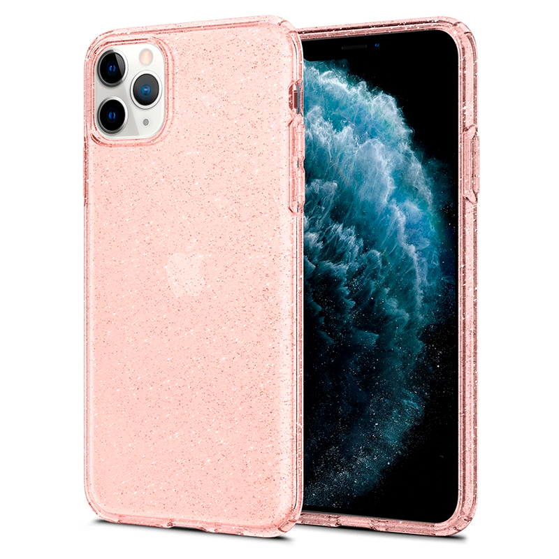 

Чехол для iPhone 11 Pro Max гелевый с блестками Spigen SGP Liquid Crystal Glitter прозрачный розовый