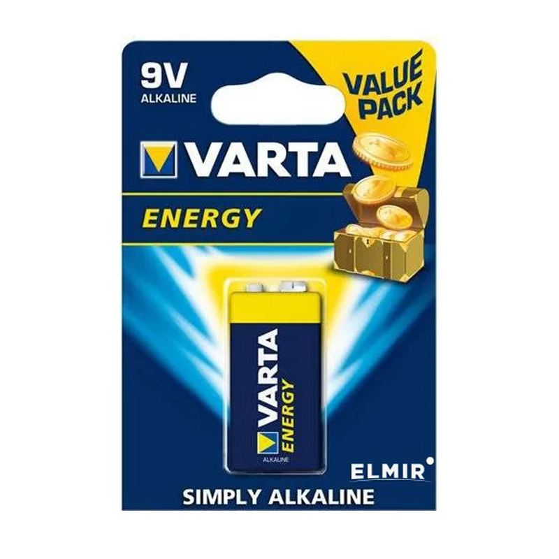 

Батарейка 6LR61 Alkaline (крона) 9V Varta Energy 1 шт.