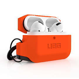 Чехол для наушников AirPods Pro силиконовый водонепроницаемый Urban Armor Gear UAG оранжево-черный