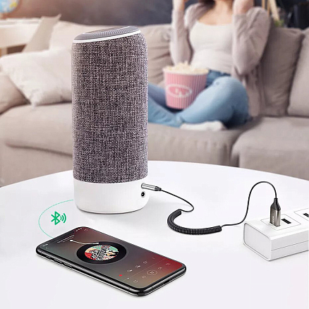 Bluetooth аудио адаптер (ресивер) 3,5 мм в USB порт Ugreen CM309 с громкой связью черный