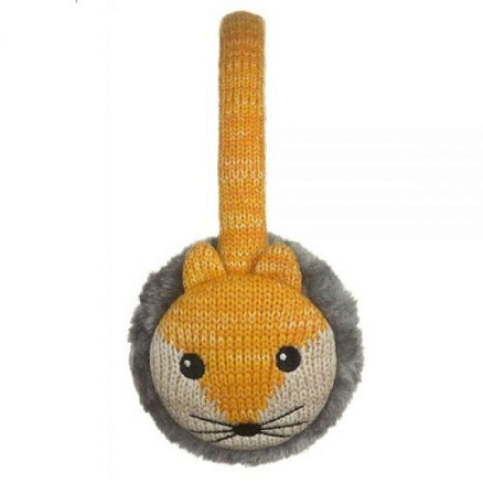 Наушники KitSound Earmuffs накладные теплые вязаные Лиса